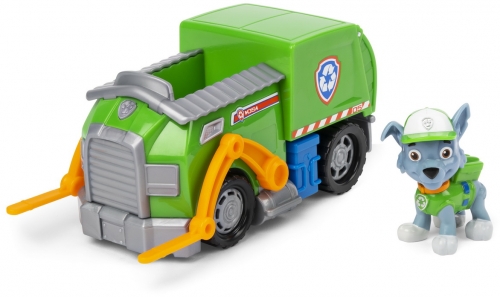 PATRULA CATELUSILOR VEHICULE CU FIGURINA ROCKY SPIN MASTER