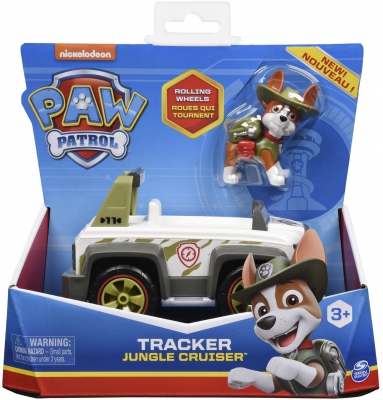 PATRULA CATELUSILOR VEHICULE CU FIGURINA CATELUS TRACKER SPIN MASTER