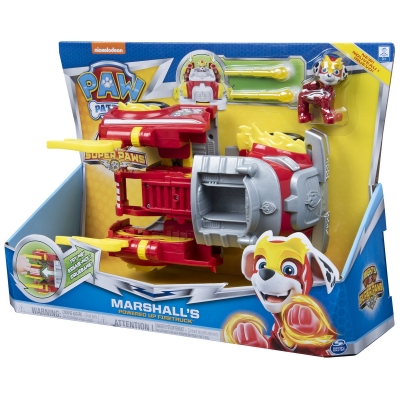 PATRULA CATELUSILOR MARSHALL CU MASINA DE POMPIERI POWER UP SPIN MASTER