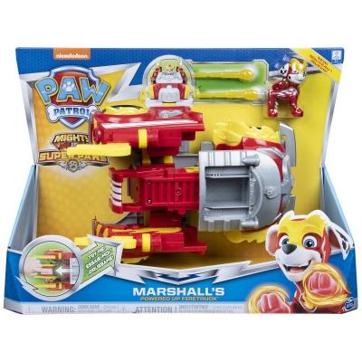 PATRULA CATELUSILOR MARSHALL CU MASINA DE POMPIERI POWER UP SPIN MASTER