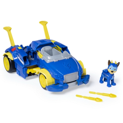 Figurina Chase cu masina de politie Power Up Patrula Catelusilor Spin Master