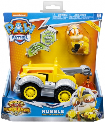PATRULA CATELUSILOR SUPER EROUL RUBBLE CU VEHICUL SPIN MASTER