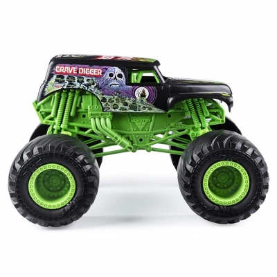 Masina de jucarie Grave Digger, scara 1 la 10, Monster Jam Spin Master