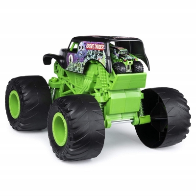 Masina de jucarie Grave Digger, scara 1 la 10, Monster Jam Spin Master