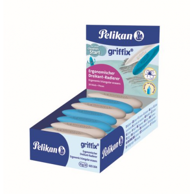 Radiera griffix, culori asortate alb/albastru, Pelikan