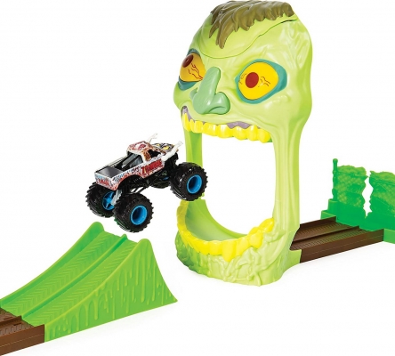Masina de jucarie macheta set cascadorii Doboara-l pe Zombie Monster Jam Spin Master
