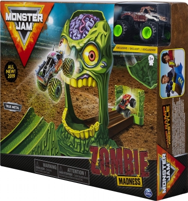 Masina de jucarie macheta set cascadorii Doboara-l pe Zombie Monster Jam Spin Master