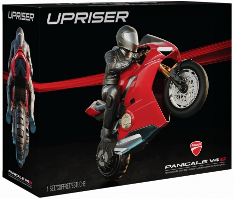 Motocicleta cu telecomanda RC Ducati Upriser pe o roata in viteza Spin Master