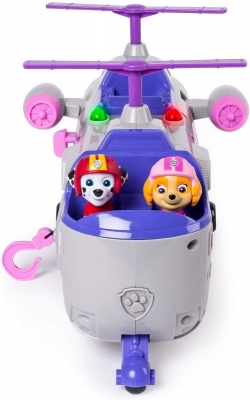 Set de joaca Elicopterul lui Skye cu functiuni si figurine Patrula Catelusilor Spin Master