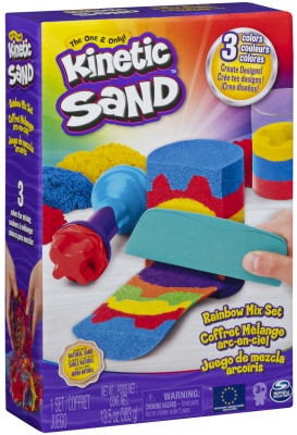 Set de joaca nisip kinetic, unelte de curcubeu cu accesorii, Spin Master