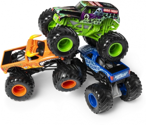 Set 3 masinute, scara 1:64, Monster Jam Spin Master