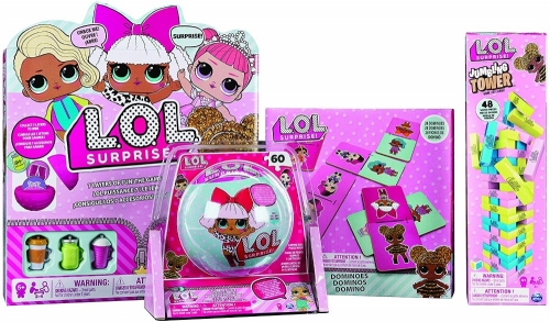 Jocuri de societate Mega pachet cu 4 jocuri LOL Spin Master