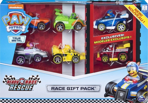 PATRULA CATELUSILOR SET 6 MASINUTE METALICE READY RACE SPIN MASTER