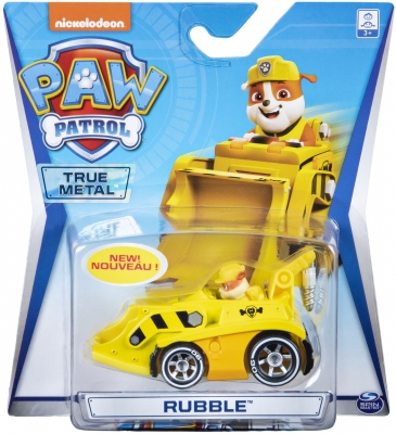 Masina de jucarie, macheta metalica, Rubble cu excavator Patrula Catelusilor Spin Master