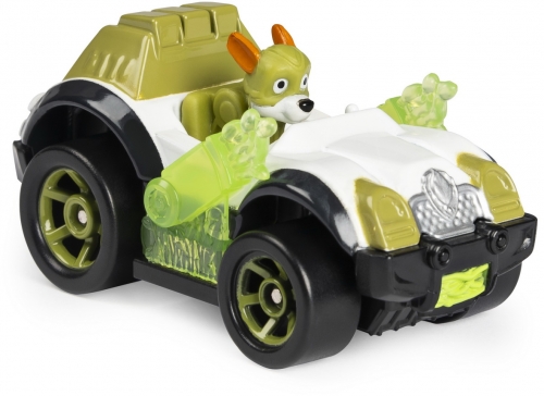PATRULA CATELUSILOR MACHETA METALICA TRACKER SUPER EROU CU MASINA 4X4 SPIN MASTER