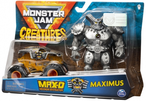 Masina de jucarie Macheta Max D si figurina Maximus Monster Jam Spin Master