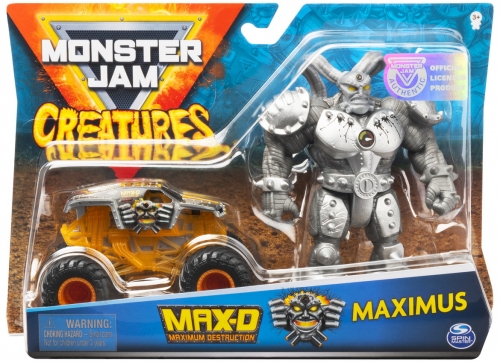 Masina de jucarie Macheta Max D si figurina Maximus Monster Jam Spin Master