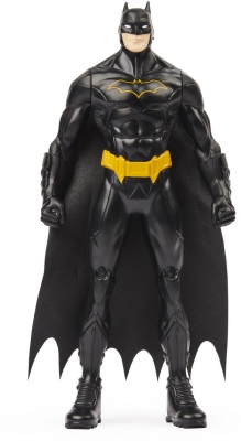 Figurina Batman costum complet negru, 15 cm, Spin Master