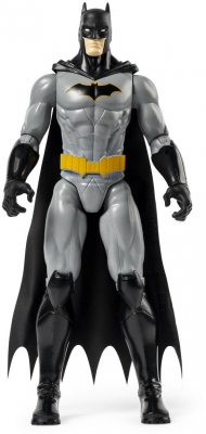 Figurina Batman cu capa neagra, 30 cm, Spin Master