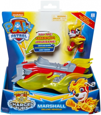 PATRULA CATELUSILOR VEHICUL CU FIGURINA MARSHALL SUNETE SI LUMINI SPIN MASTER