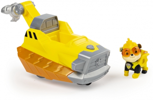PATRULA CATELUSILOR VEHICUL CU FIGURINA RUBBLE SUNETE SI LUMINI SPIN MASTER
