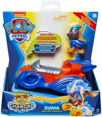 PATRULA CATELUSILOR VEHICUL CU FIGURINA ZUMA SUNETE SI LUMINI SPIN MASTER
