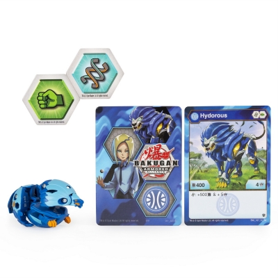 Figurina bila Bakugan S2 Basic Hydorous cu card Baku-gear Spin Master