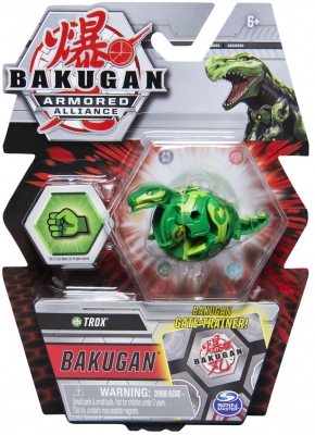 Figurina bila Bakugan S2 Basic Trox cu card Baku-gear Spin Master