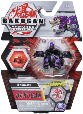 Figurina bila Bakugan S2 Basic Howlkor cu card Baku-gear Spin Master