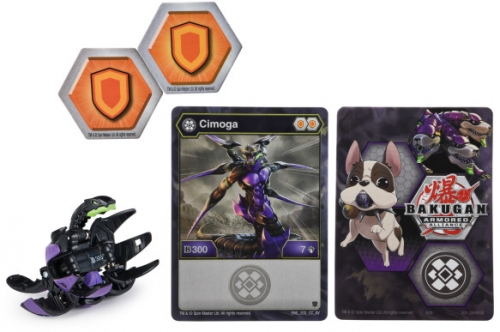 Figurina bila Bakugan S2 Basic Cimoga cu card Baku-gear Spin Master