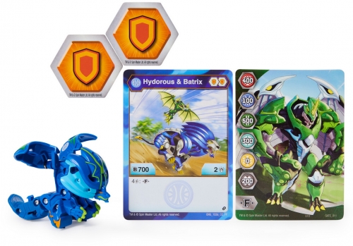 Figurina bila Bakugan S2 Basic Hydorous cu card Baku-gear Batrix Spin Master