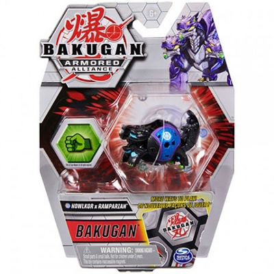 Figurina bila Bakugan S2 Basic Howlkor cu card Baku-gear Ramparian Spin Master