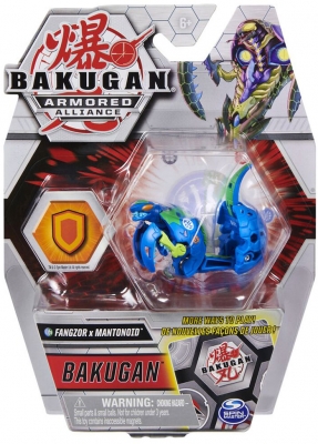 Figurina bila Bakugan S2 Basic Fangzor cu card Baku-gear Spin Master