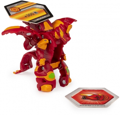 Figurina bila Bakugan S2 Ultra Dragonoid cu card Baku-gear Spin Master