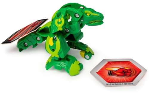Figurina bila Bakugan S2 Ultra Trox cu card Baku-gear Spin Master