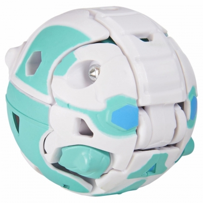 Figurina bila Bakugan S2 Ultra Dragonoid Blue cu card Baku-gear Spin Master