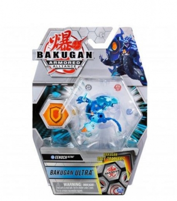 Figurina bila Bakugan S2 Ultra Eenoch cu card Baku-gear Spin Master