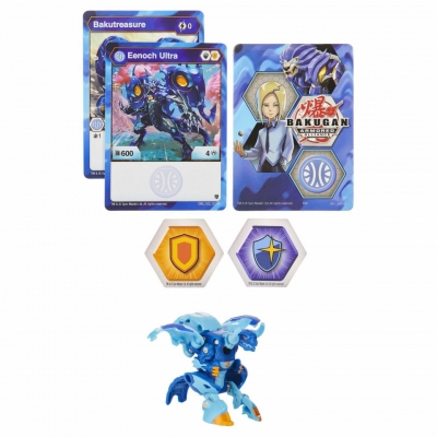 Figurina bila Bakugan S2 Ultra Eenoch cu card Baku-gear Spin Master
