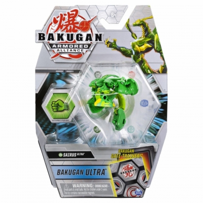 Figurina bila Bakugan S2 Ultra Sairus cu card Baku-gear Spin Master