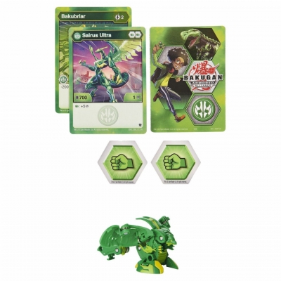 Figurina bila Bakugan S2 Ultra Sairus cu card Baku-gear Spin Master
