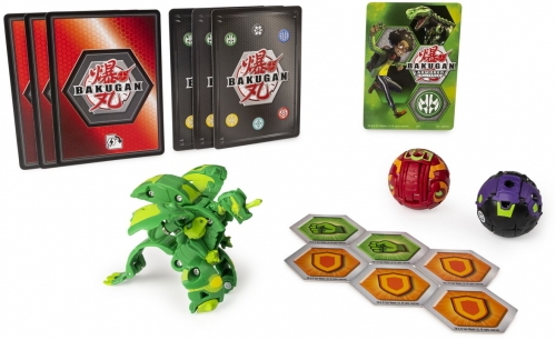 Figurine bila Bakugan S2 Start Pack Trox Hydorous si Dragonoid Ultra 3 buc/set Spin Master