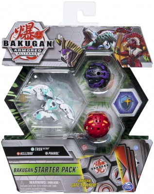 Figurine bila Bakugan S2 Start Pack Nillious Pharol si Trox Ultra 3 buc/set Spin Master