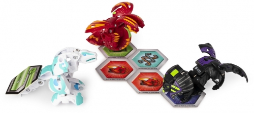 Figurine bila Bakugan S2 Start Pack Nillious Pharol si Trox Ultra 3 buc/set Spin Master