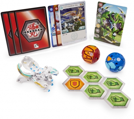 Figurine bila Bakugan S2 Start Pack Ryerazu Cimoga si Trox Nobillious Ultra 3 buc/set Spin Master