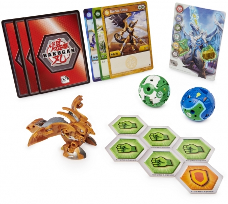 Figurine bila Bakugan S2 Start Pack Howlkor Fangzor si Sairus Ultra 3 buc/set Spin Master