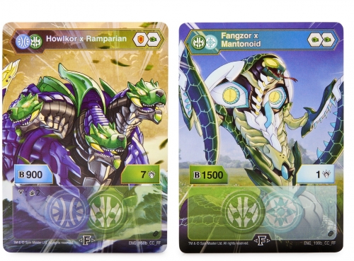Figurine bila Bakugan S2 Start Pack Howlkor Fangzor si Sairus Ultra 3 buc/set Spin Master