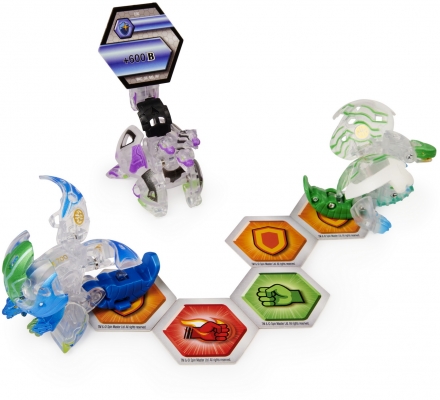 Figurine bila Bakugan S2 Start Pack Trox Hydorous si Howlkor Ultra 3 buc/set Spin Master