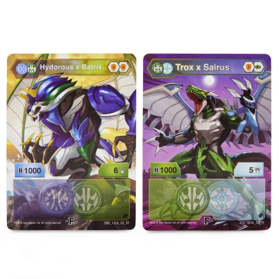 Figurine bila Bakugan S2 Start Pack Trox Hydorous si Howlkor Ultra 3 buc/set Spin Master