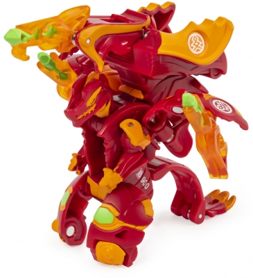 Figurina bila Bakugan S2 Ultra Dragonoid cu echipament Baku-gear Magma Blaster Spin Master