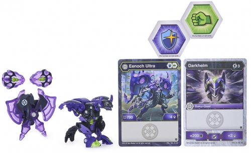 Figurina bila Bakugan S2 Ultra Eenoch cu echipament Baku-gear Spin Master